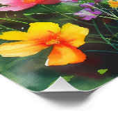 Butterfly Blue Orange Wings Poster (Ecke)