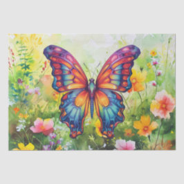 Butterfly Blue Orange Wings Seidenpapier