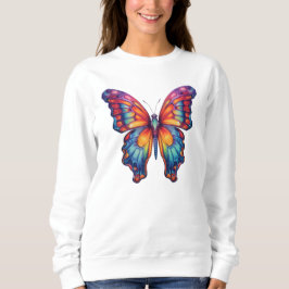 Butterfly Blue Orange Wings Sweatshirt
