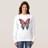 Butterfly Blue Orange Wings Sweatshirt (Vorne ganz)