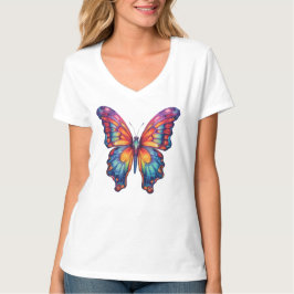 Butterfly Blue Orange Wings T-Shirt