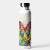 Butterfly Blue Orange Wings Trinkflasche (Links)
