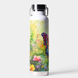 Butterfly Blue Orange Wings Trinkflasche