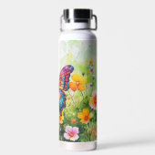 Butterfly Blue Orange Wings Trinkflasche (Rückseite)