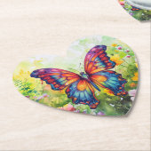 Butterfly Blue Orange Wings Untersetzer (angewinkelt)