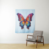 Butterfly Blue Orange Wings Wandteppich (Beispiel)