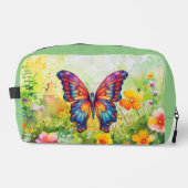 Butterfly Blue Orange Wings Waschbeutel (Vorderseite)