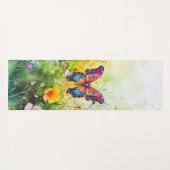 Butterfly Blue Orange Wings Yogamatte (Rückseite (Horizontal))