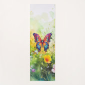 Butterfly Blue Orange Wings Yogamatte (Vorderseite)