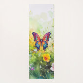 Butterfly Blue Orange Wings Yogamatte (Rückseite)