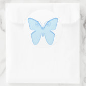 Butterfly Blue Runder Aufkleber (Tasche)