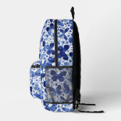 Butterfly Blue Watercolor Bedruckter Rucksack (Rechts)