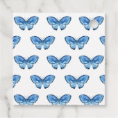 Butterfly Blues Geschenk Tag Geschenkanhänger (Rückseite)