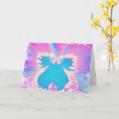 Butterfly Blume Abstrakt Art Note Card Karte (Gelbe Blume)