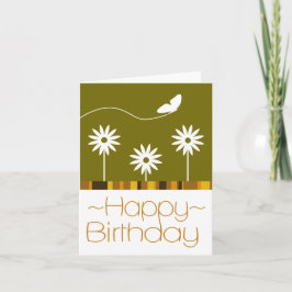 Butterfly-Blume - Happy Birthday Card Karte