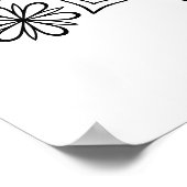 Butterfly Blume Mandala Adult Coloring Poster (Ecke)