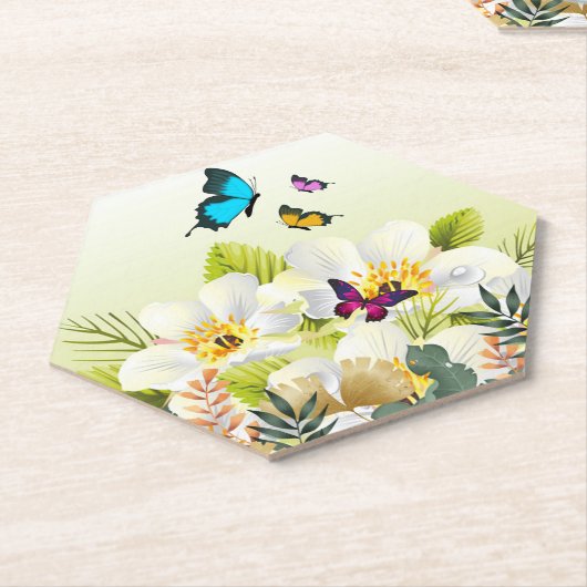 Butterfly Blume Paper Untersetzer (angewinkelt)