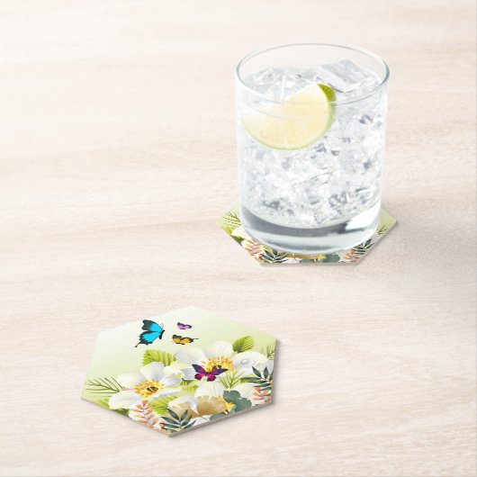 Butterfly Blume Paper Untersetzer (Vor Ort)