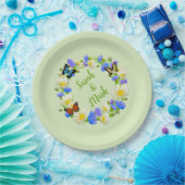 Butterfly-Blume Personalisiert Paper Teller (Party)