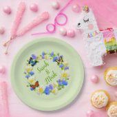 Butterfly-Blume Personalisiert Paper Teller (Party)