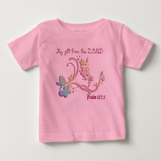 Butterfly Blume Tutu Bodysuit Baby T-shirt (Vorderseite)