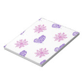 Butterfly & Blumen Notepad Notizblock (Rotiert)