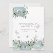 Butterfly Blumengarten 16 . Geburtstag Einladung (Rückseite)