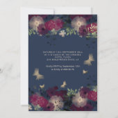 Butterfly Blumengarten 16 . Geburtstag Einladung (Rückseite)