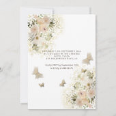 Butterfly Blumengarten 16 . Geburtstag Einladung (Rückseite)