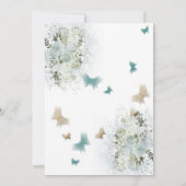 Butterfly Blumengarten 16 . Geburtstag Einladung (Rückseite)