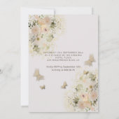 Butterfly Blumengarten 16 . Geburtstag Einladung (Rückseite)