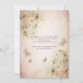 Butterfly Blumengarten 16 . Geburtstag Einladung (Rückseite)