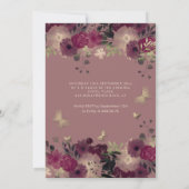 Butterfly Blumengarten 16 . Geburtstag Einladung (Rückseite)