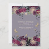 Butterfly Blumengarten 16 . Geburtstag Einladung (Rückseite)