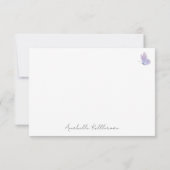 Butterfly Blush Pink Lila Wildblume Dankeskarte (Rückseite)