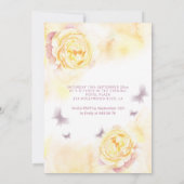 Butterfly-Blütenpegel 16 . Geburtstag Einladung (Rückseite)