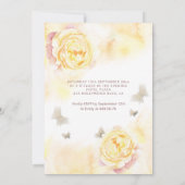 Butterfly-Blütenpegel 16 . Geburtstag Einladung (Rückseite)