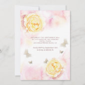 Butterfly-Blütenpegel 16 . Geburtstag Einladung (Rückseite)