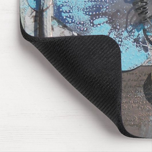 Butterfly Boho Chic Blue Heart Dream Mousepad (Ecke)