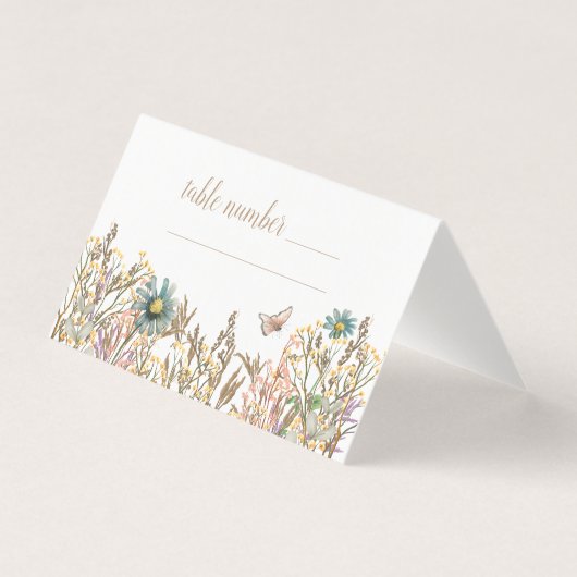 Butterfly Boho Foliage Tischnummer (Vorderseite)