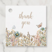 Butterfly Boho Foliage Wreath Baby Dusche Geschenkanhänger (Vorderseite)