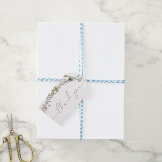 Butterfly Boho Foliage Wreath Vielen Dank Geschenkanhänger (Mit Garn)