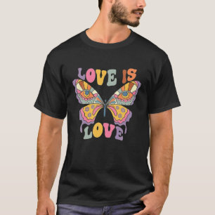 Butterfly Boho Rainbow Liebe ist Liebe LGBT Gay Le T-Shirt