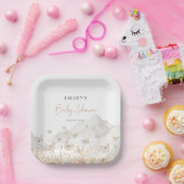 Butterfly Boho Wildblume Babydusche Pappteller (Party)