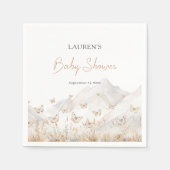 Butterfly Boho Wildblume Babydusche Serviette (Vorderseite)