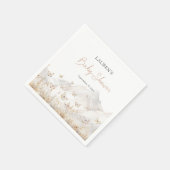 Butterfly Boho Wildblume Babydusche Serviette (Ecke)