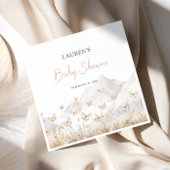 Butterfly Boho Wildblume Babydusche Serviette