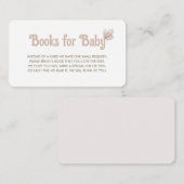 Butterfly Book Request for Baby Shower Begleitkarte (Vorne/Hinten)