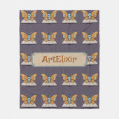 Butterfly Booklover Muster Fleecedecke (Vorderseite)