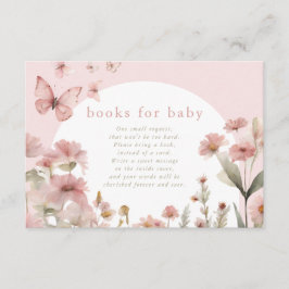 Butterfly Books für Baby-Rosa-Wildblumen Begleitkarte